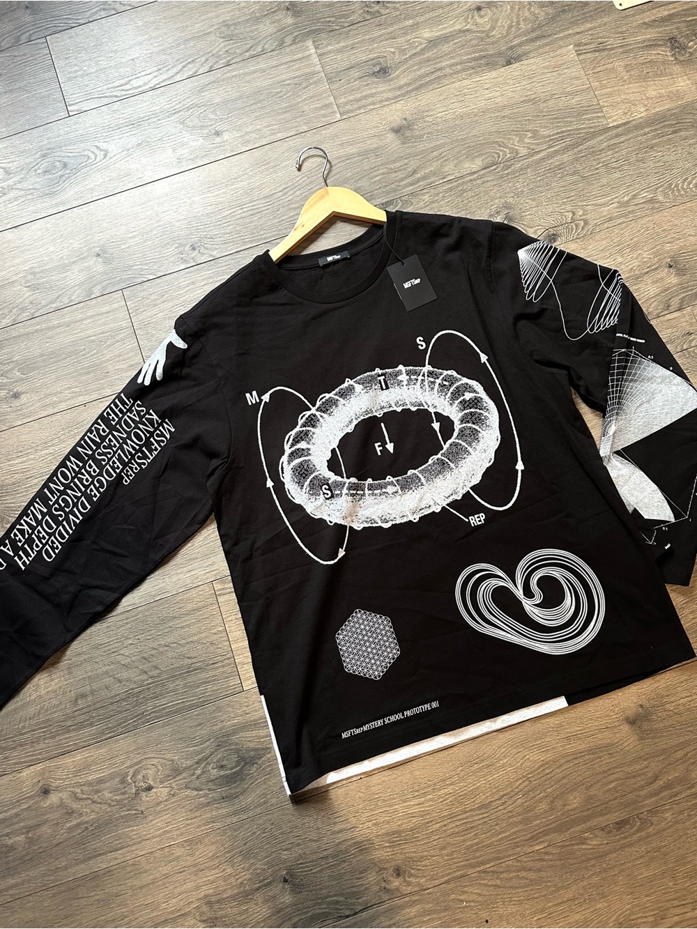 MSFTSrep 2XL Black Graphic Long Sleeve Shirt NWT Jaden Smith Streetwear